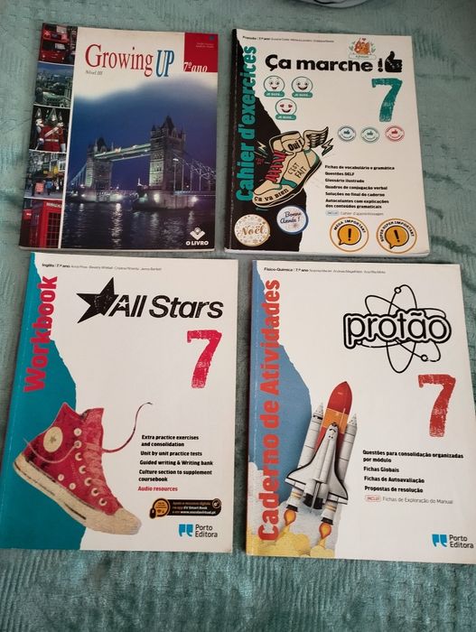 Livros e fichas de atividades 7 e 8 Ano