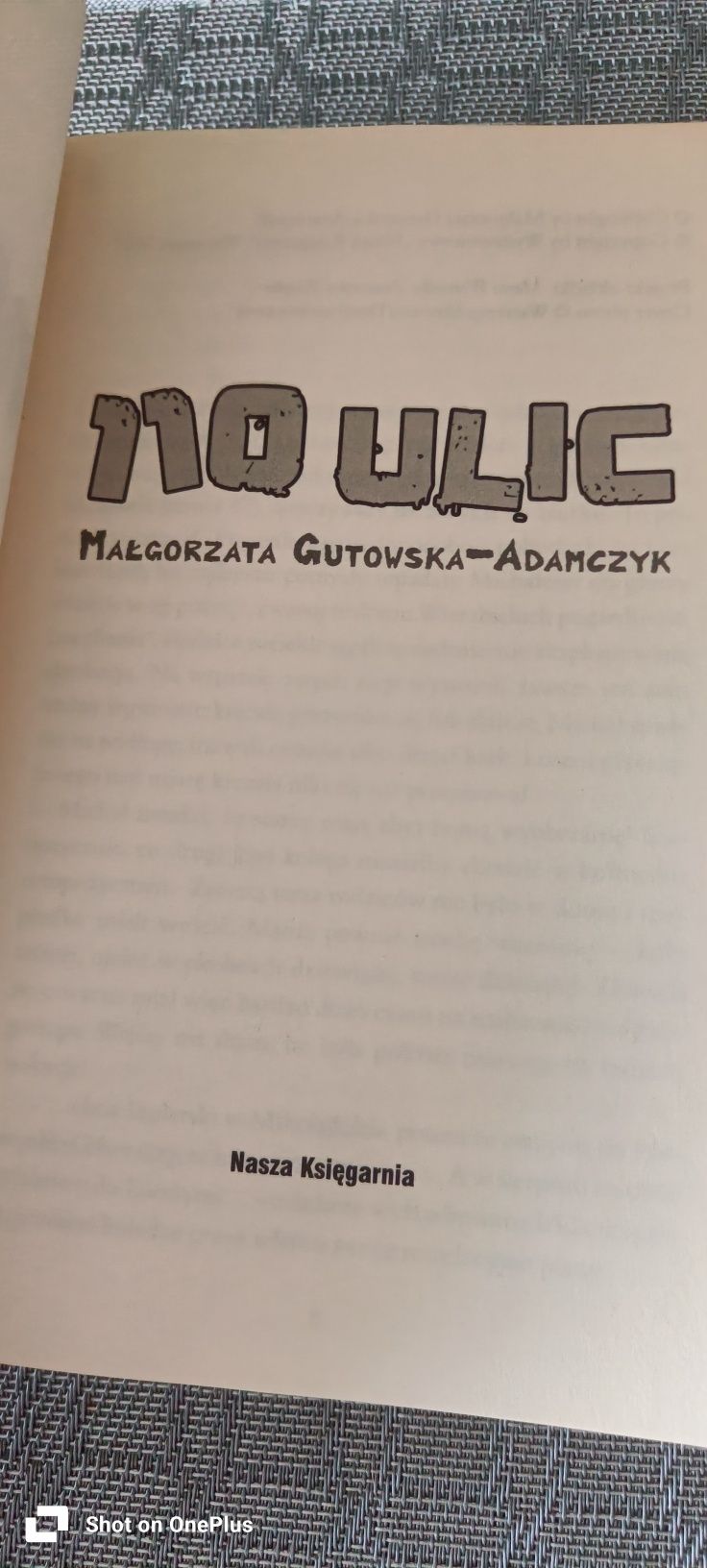 Książka 110 ulic Małgorzata Gutowska-Adamczyk