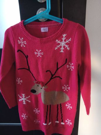 Świąteczny swetr/tunika 5-6 lat