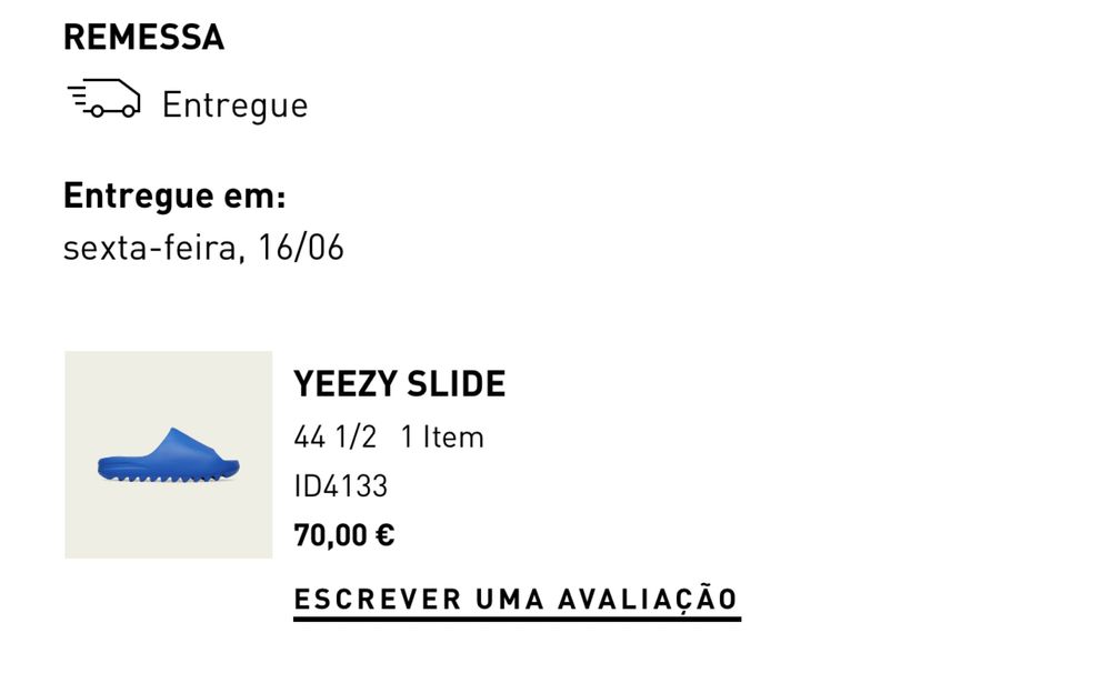 Adidas Yeezy slide azure blue origem de sorteio