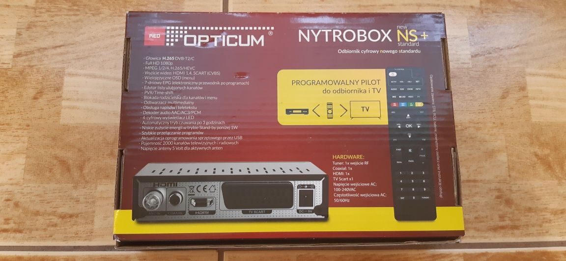 Dekoder DVBT2/C Opticum Nytrobox NS+