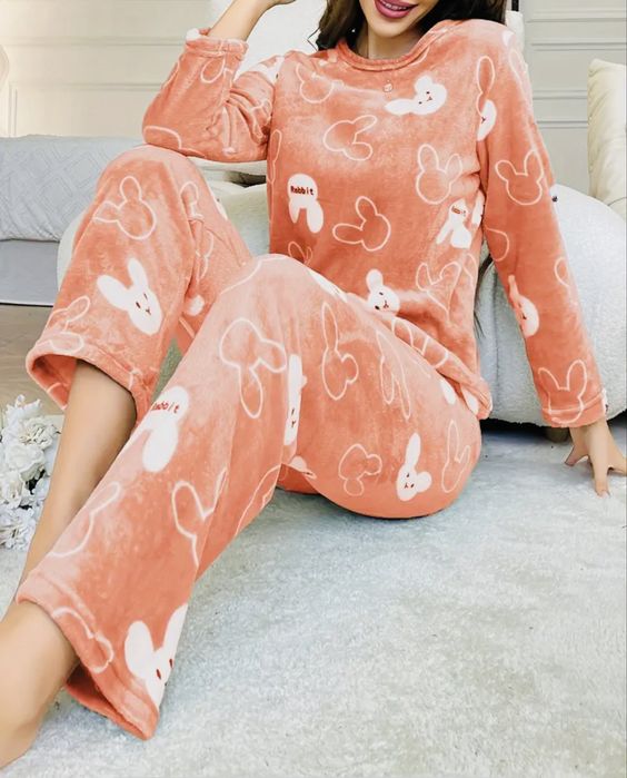 Домашній одяг, теплий піжамний комплект M та L