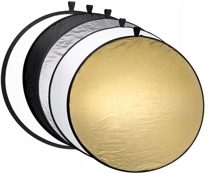 Blenda Fotograficzna Złota Srebrna Składana 60 Cm 5W1 Okrągła Do Zdjęć
