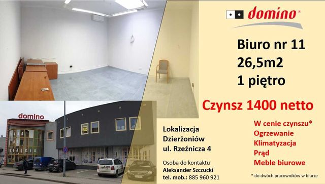 Lokal 26,5m2 do wynajęcia idealny na biuro lub gabinet