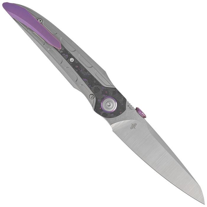 Nóż składany Bestech Prydwen Grey Titanium/Purple Haze Fat Carbon, Sto