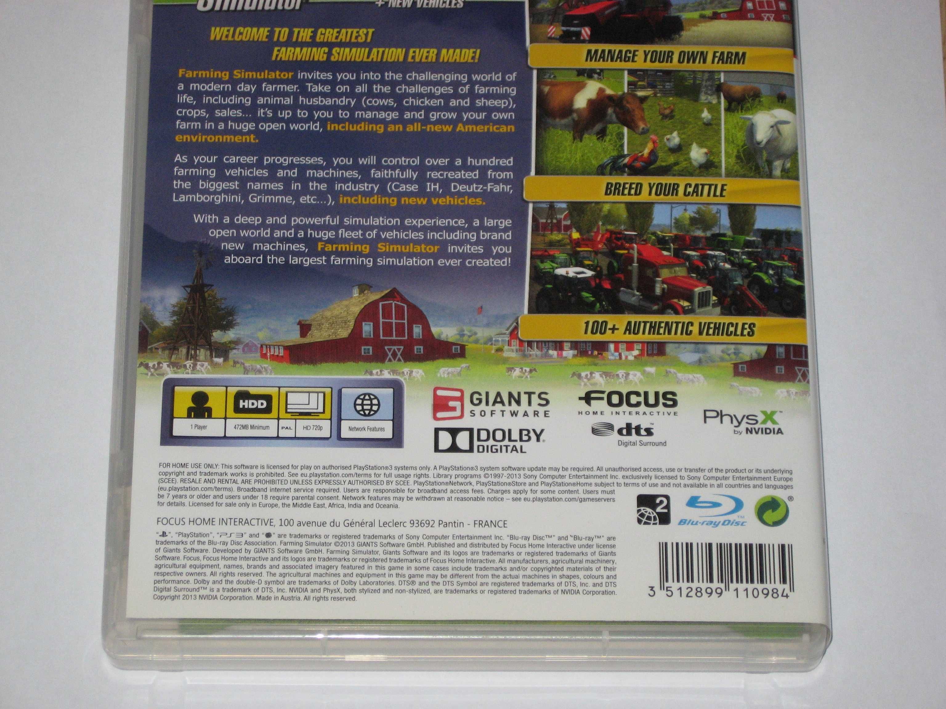 Farming Simulator 13 PS3 jak NOWA! po polsku! PL!