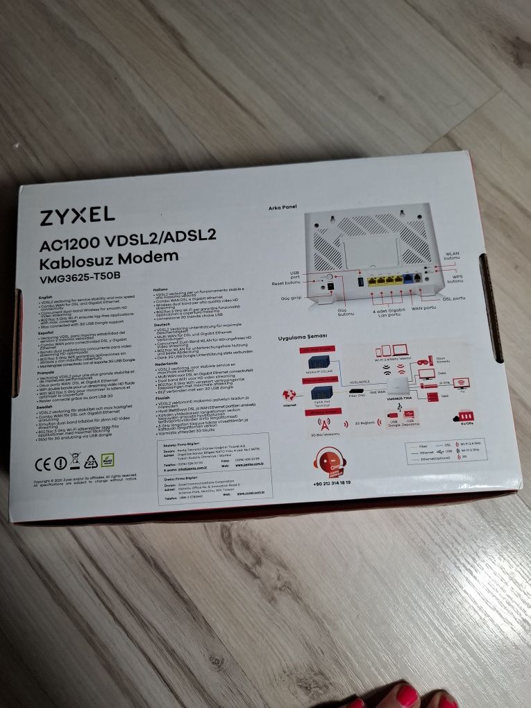 Modem Wi-Fi Zyxel VMG3625-T50B ADSL2+ / VDSL2