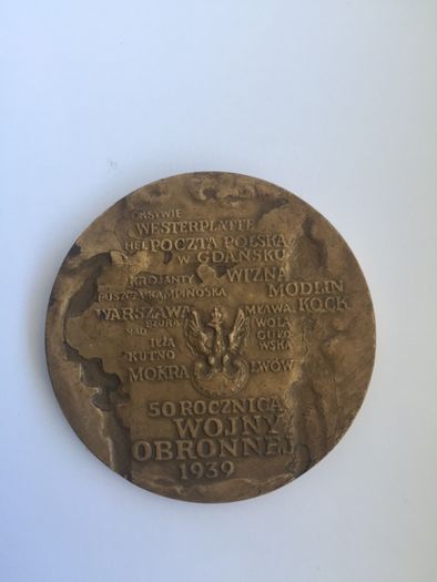Medal kolekcjonerski Krajowa Wystawa Filatelistyczna Gdańsk 1989 PRL