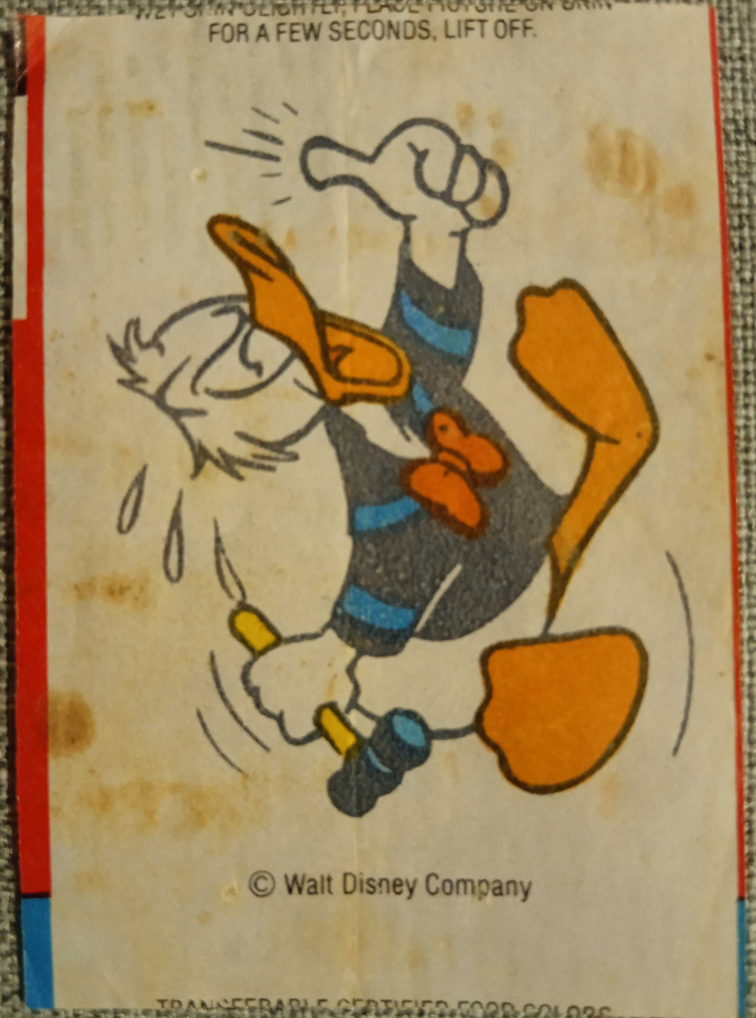 Historyjki z gumy do żucia Donald z lat 90' + naklejka