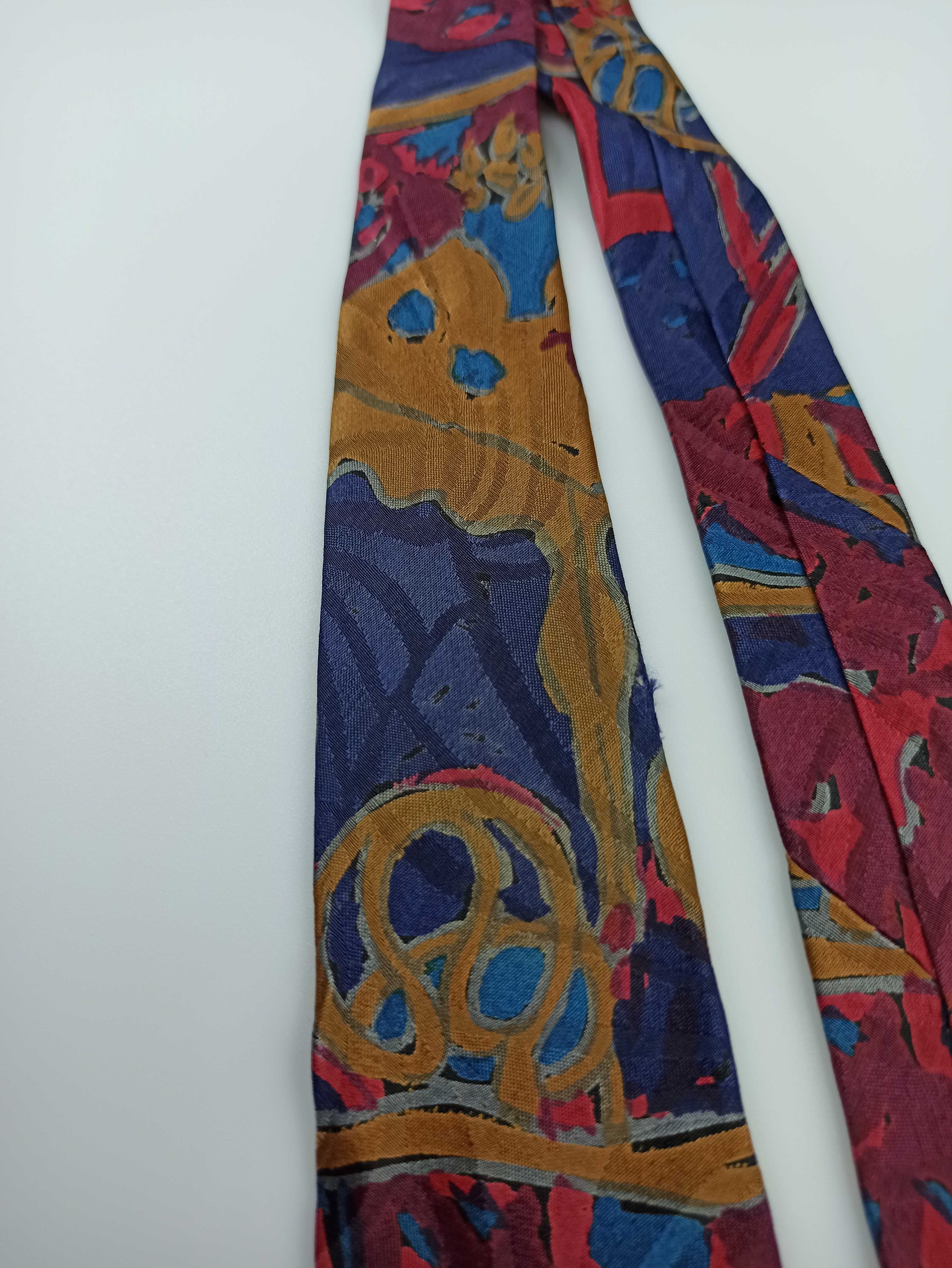 Cacharel Paris kolorowy jedwabny krawat