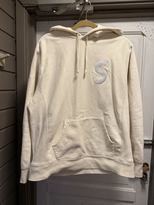 Supreme S Logo Hoodie – beżowa / kremowa – oryginał