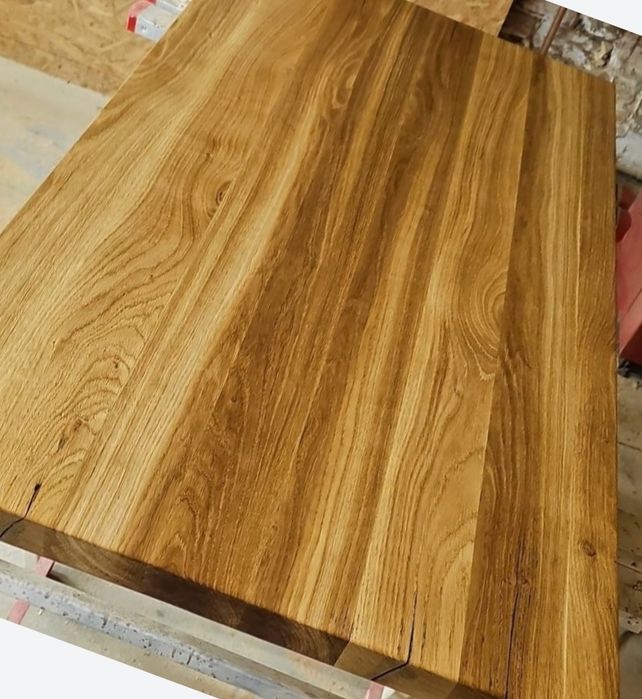 Blaty i stoły dębowe z nogami inox