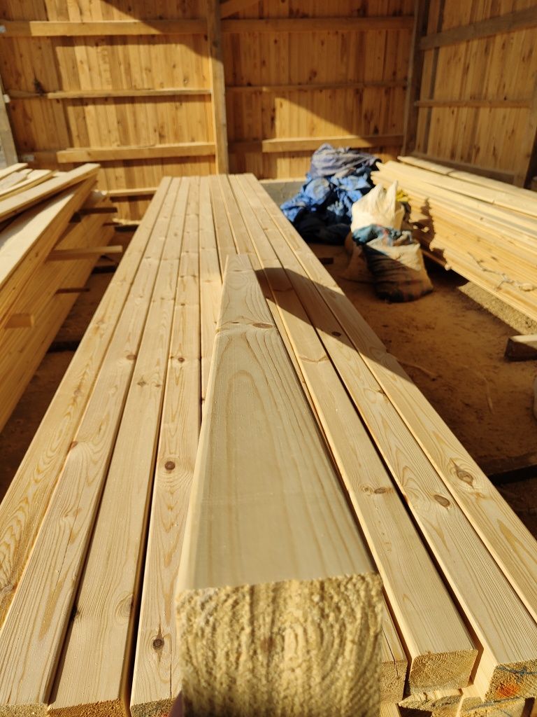Drewno konstrukcyjne suszone strugane, Więźba dachowa, tarcica sosnowa