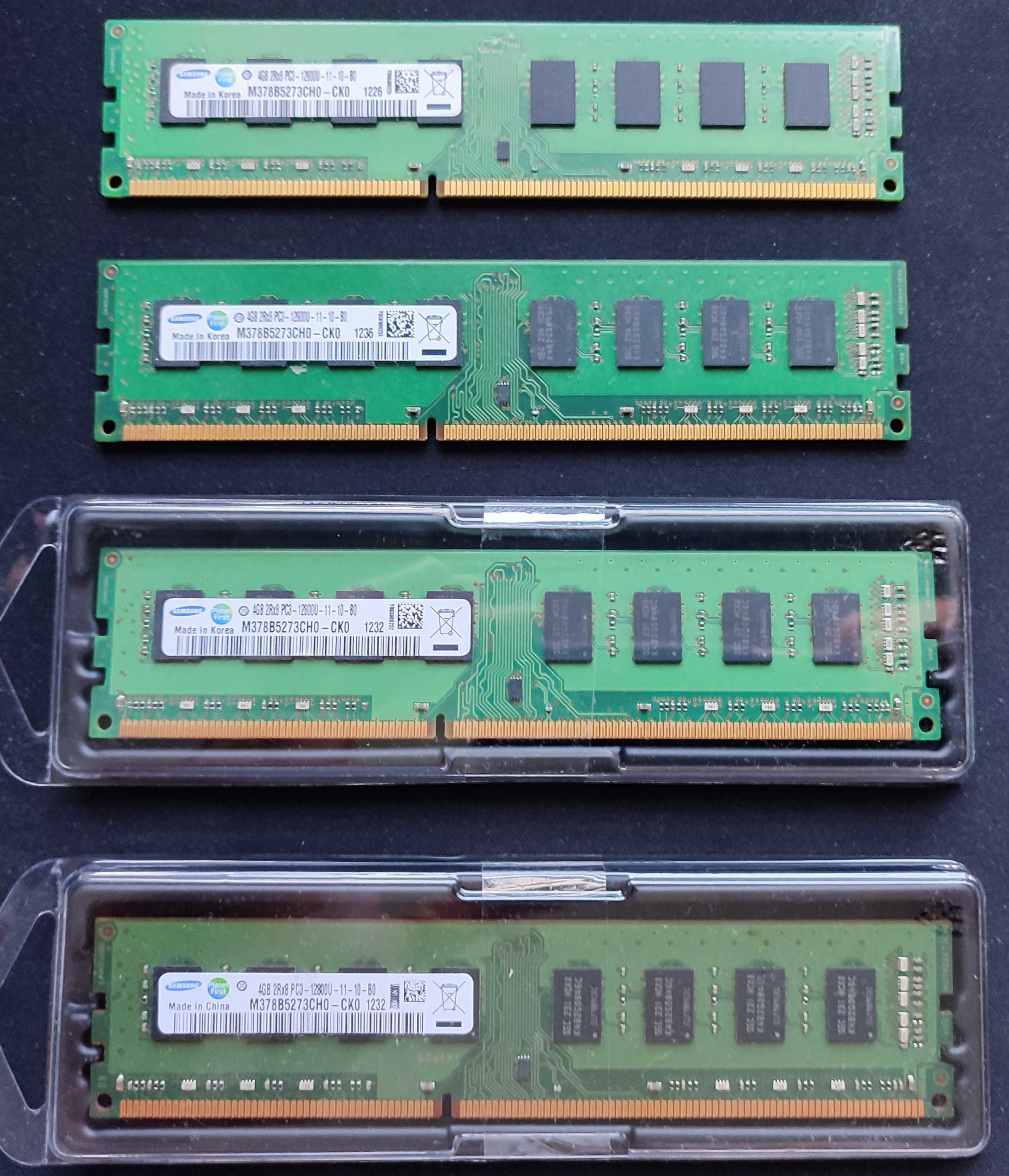 4x RAM Samsung 4 GB DDR3‑1600 (PC3‑12800U) – sprawny, używany.