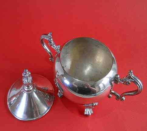 Набор новых сахарниц, мельхиор, серебрение, США