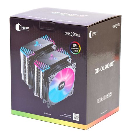 Процессорный Кулер QUBE QB-OL2000GT RGB, ARGB башня Охолодження