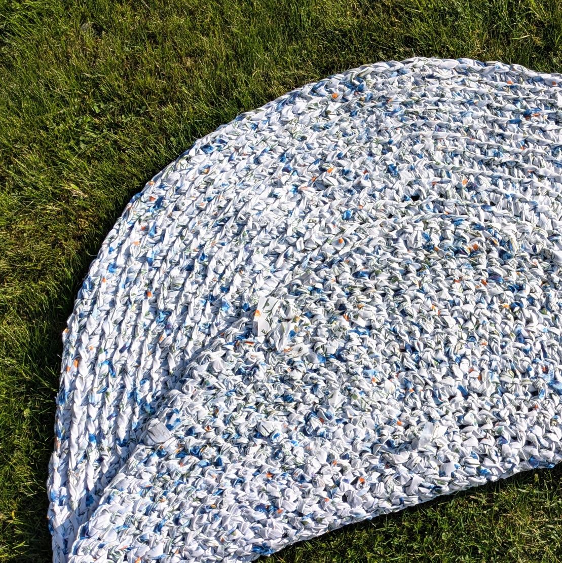 Dywan szydełkowy handmade 110 cm nowy