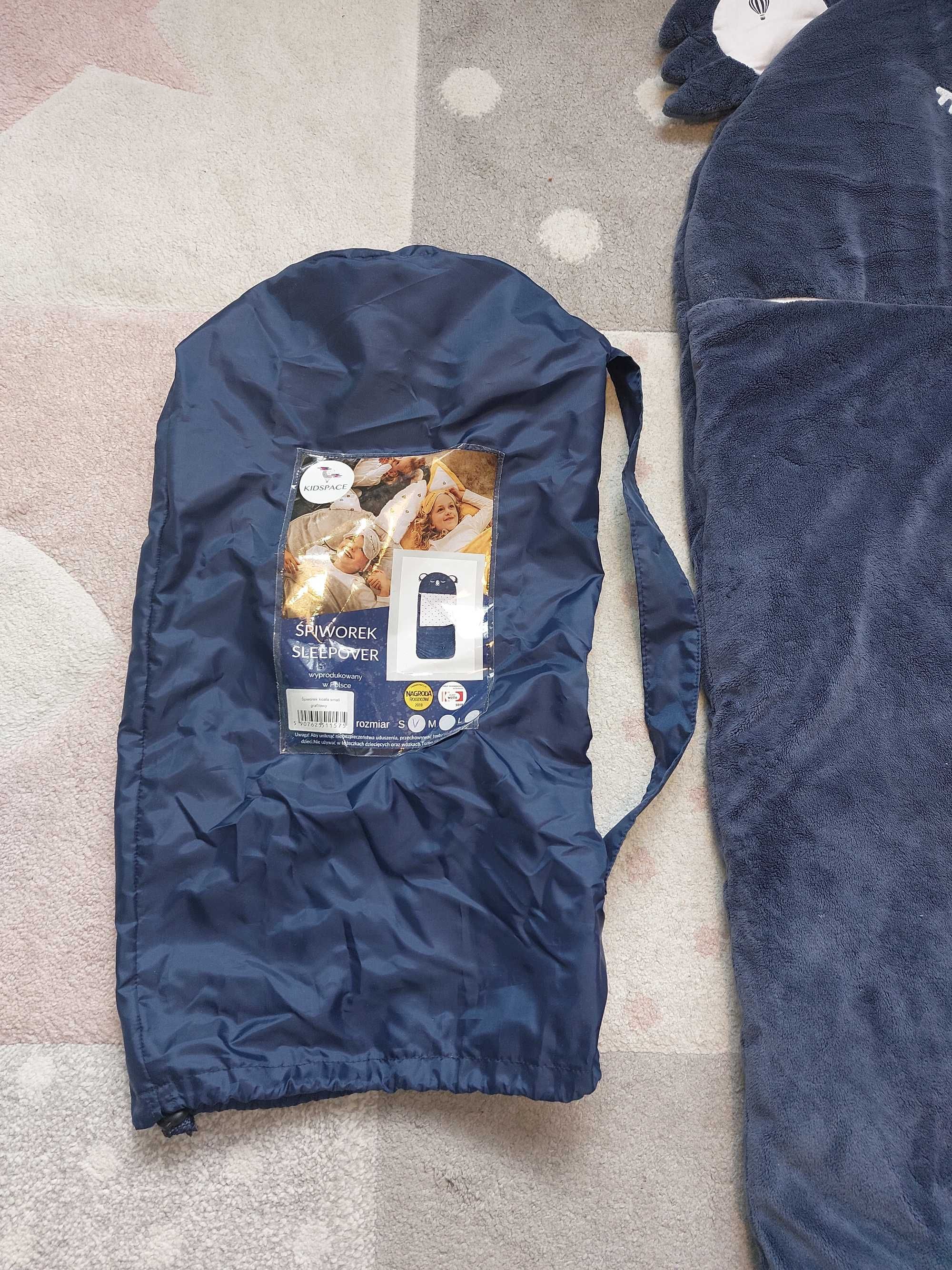 Śpiworek Kidspace Sleepover Granatowy Koala Miś S Small POKROWIEC
