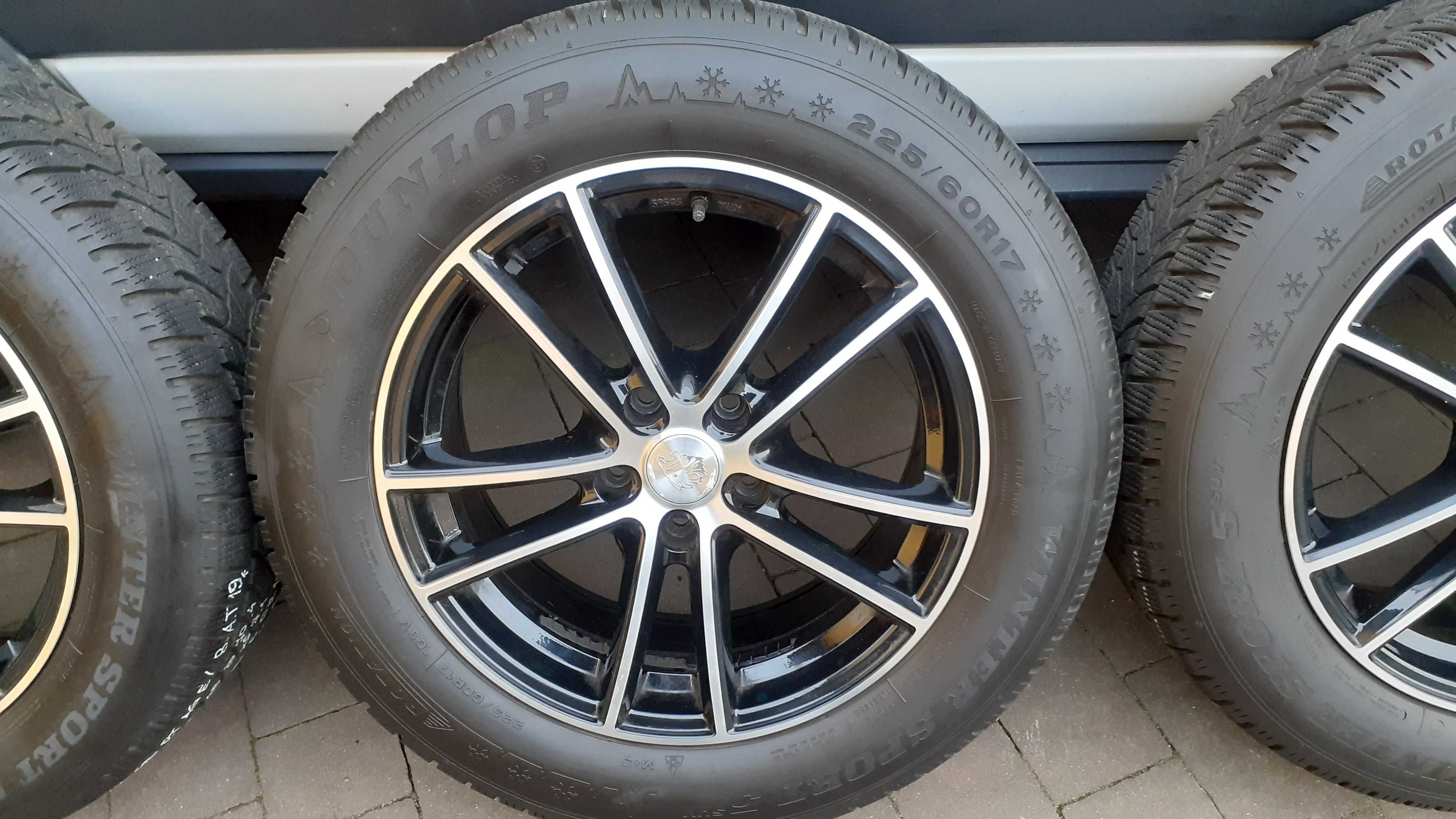 Koła zima 17" KIA SPORTAGE IV FL +DUNLOP 225/60R17 M+S, TPMS, 2020r