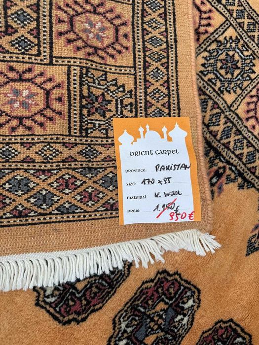 Nowy Dywan Ręcznie Tkany Kaszmirowy Pakistan Buchara 170x95 gal. 6 tyś