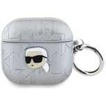 Etui Karl Lagerfeld Monogram Karl Head   Do Airpods 4 Srebrny