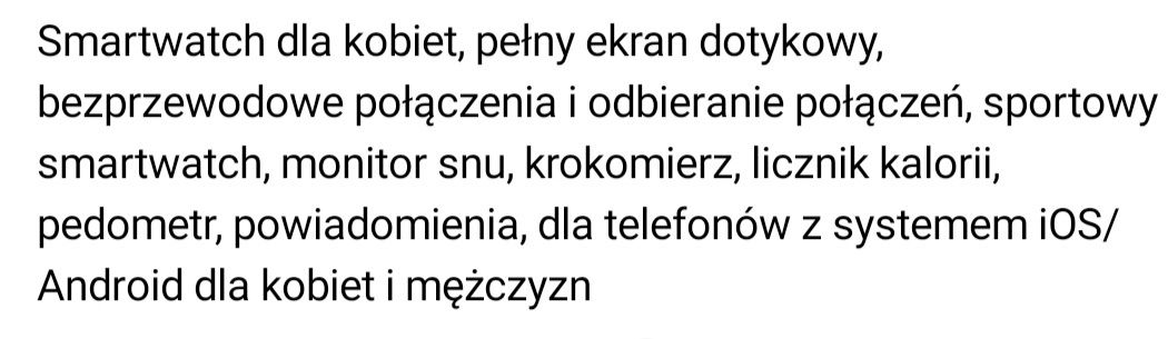 Smartchwatsch damski nowy, odbieranie połączeń