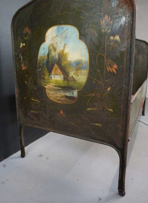 Wieczne łoże łóżko metalowe ręcznie malowane B. Aronowicz Warszawa