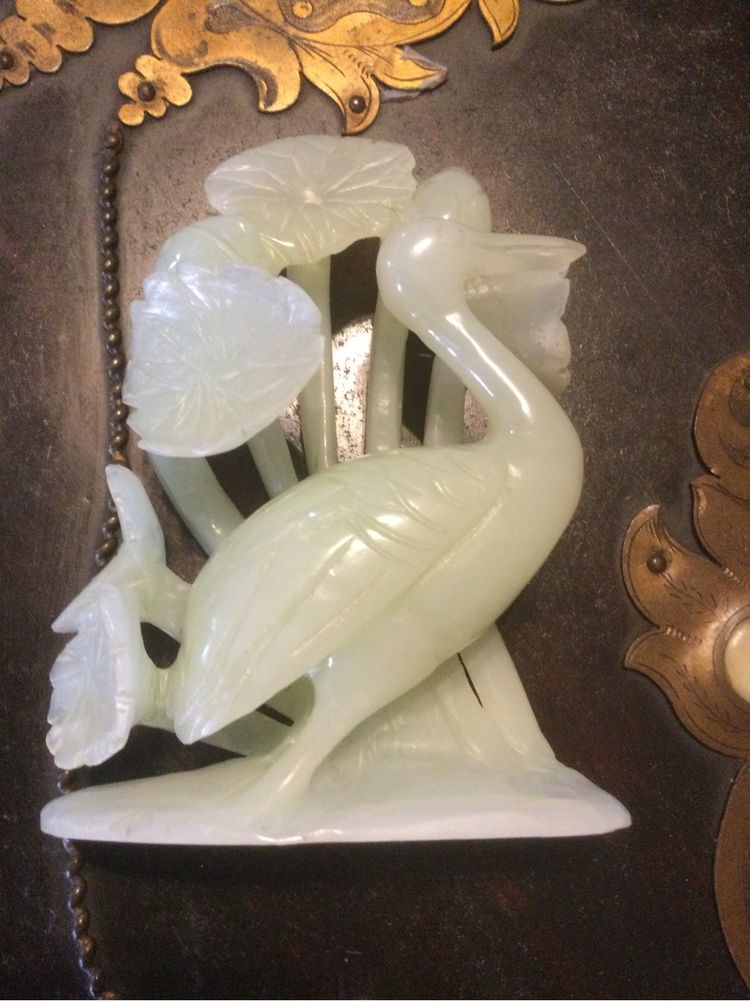 Escultura Chinesa jade Branco Imperial 12 cm séc XIX China