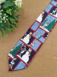Краватка новорічна кролик Багз Банні Loones Tunes Warner Bros галстук