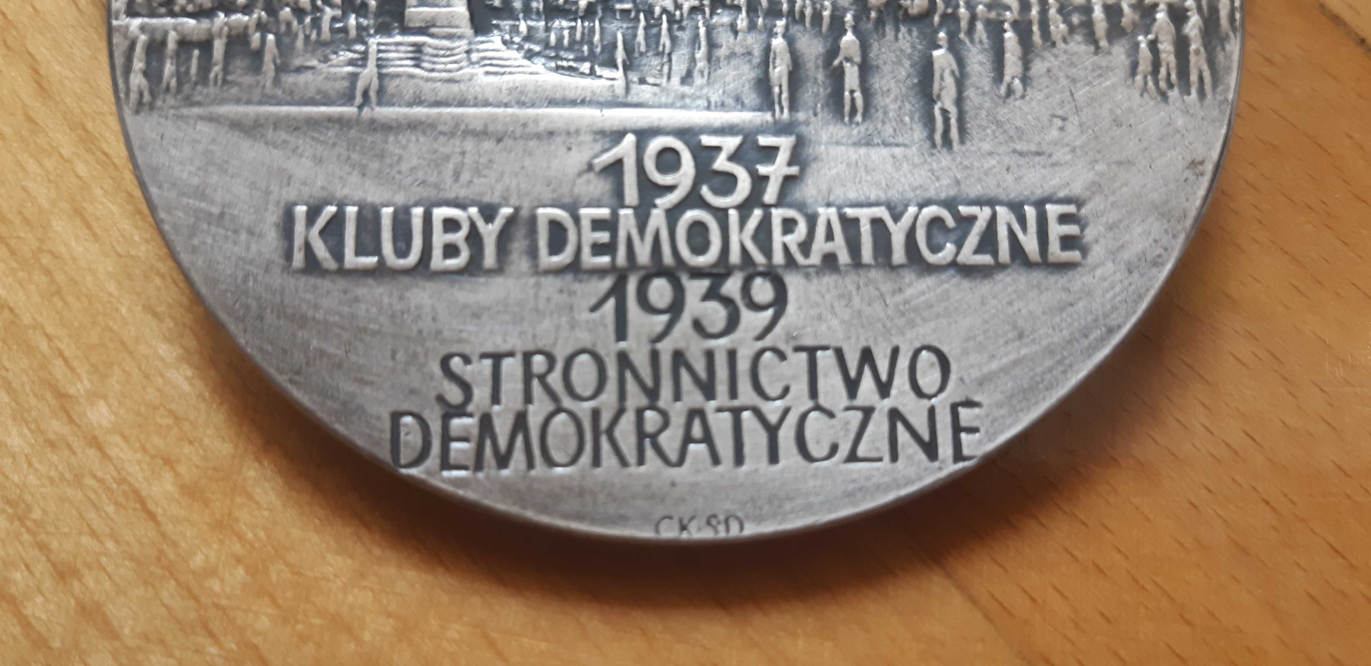 medal Kluby Demokratyczne Stronnictwo Demokratyczne-średnica 7cm