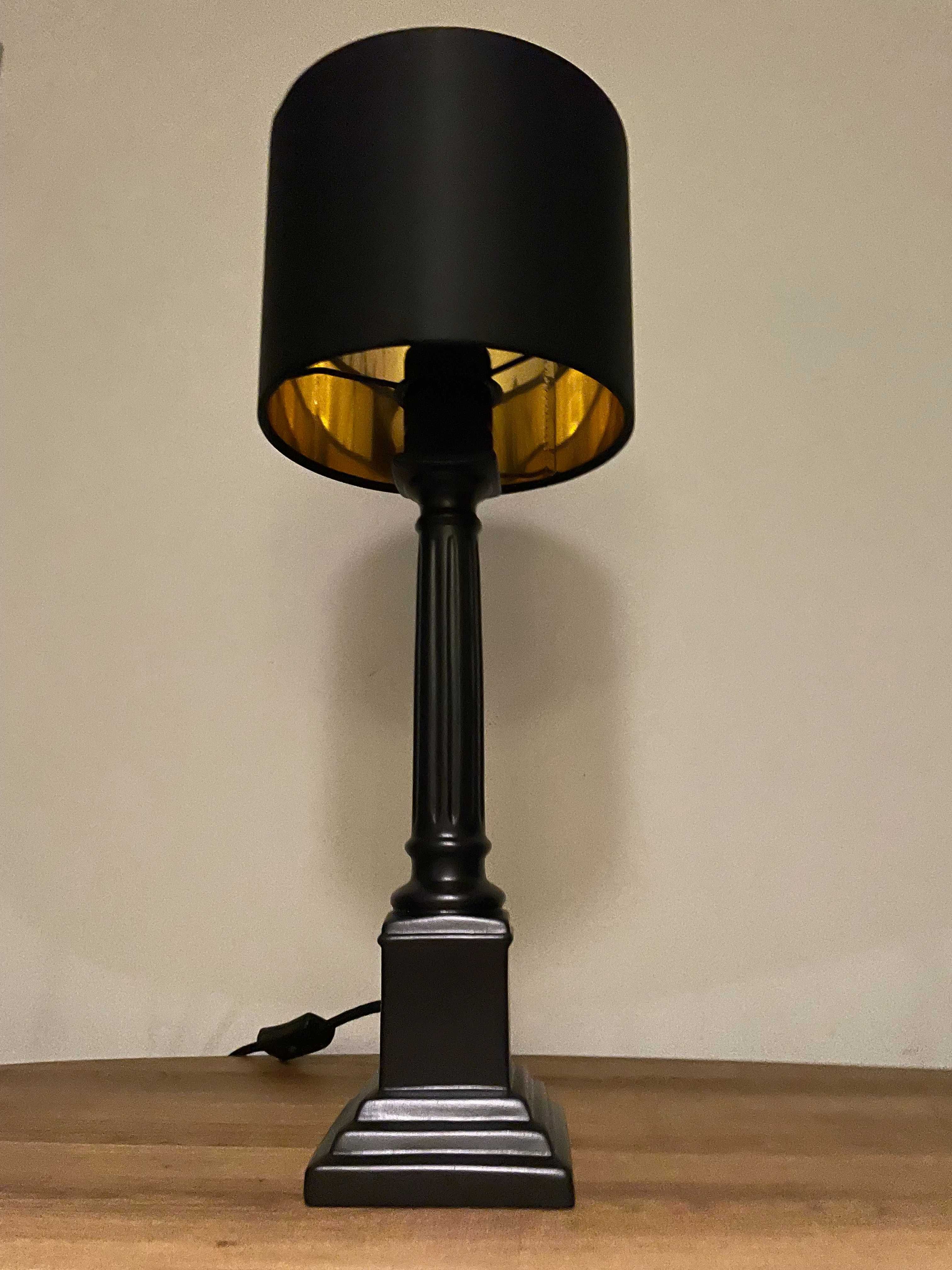 Lampa stolikowa GLAMOUR 52cm kolumnowa czarny mat
