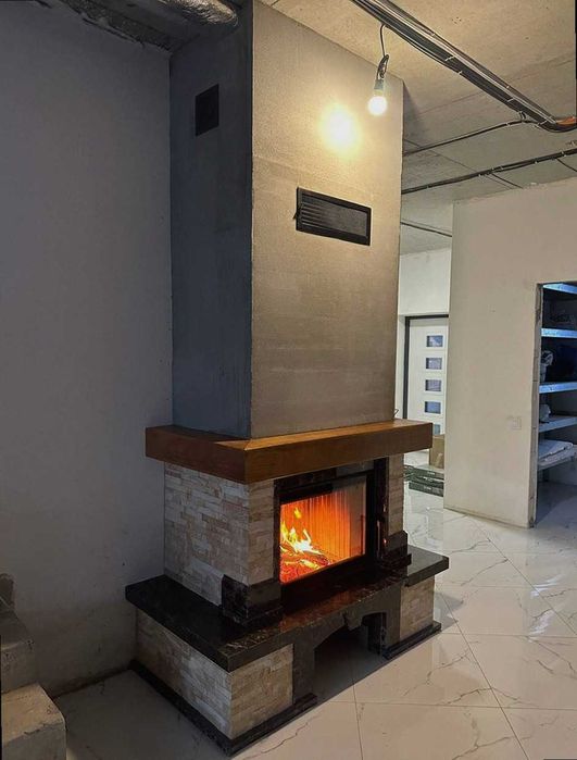 Камін для опалення будинку + монтаж камінів ‼️камін кутовий