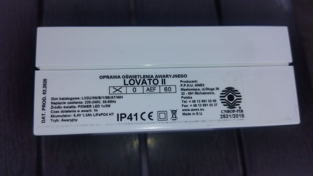 lampa awaryjna Lovato II