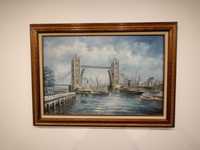 Duży obraz, pt. "Tower Bridge", autorstwa George'a Boana