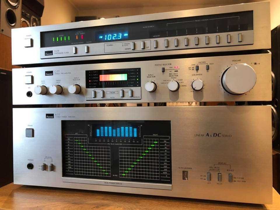 Sansui Końcówka Mocy B-77 Przedwzmacniacz C-77 Tuner T-77 Rarytas