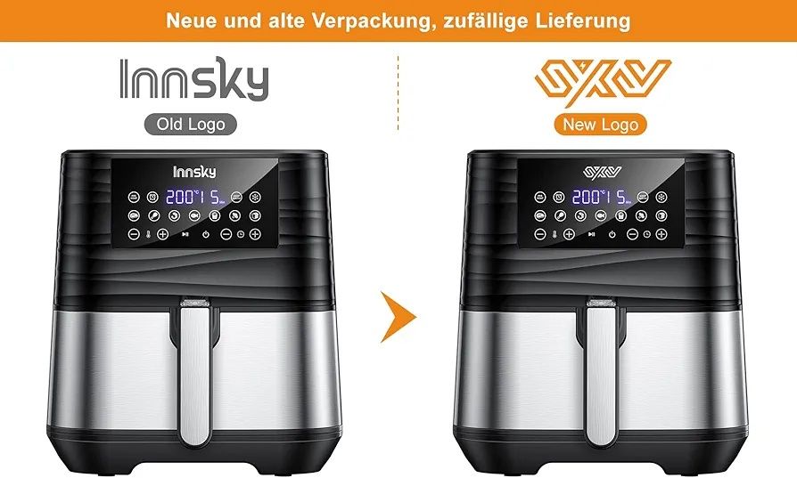 Innsky Frytkownica na gorące powietrze 5,5 l XXL - Zdrowe i smaczne