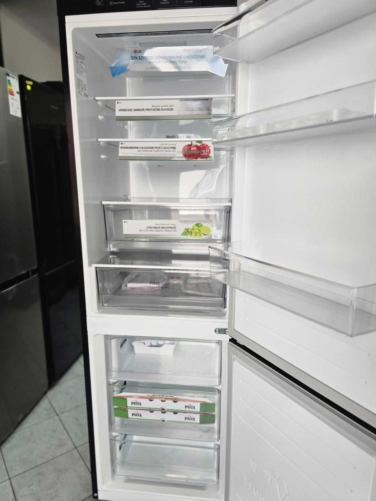 OUTLET nowa Lodówka LG NoFrost GBB61BLJMN Czarna gwar 2 lata L5