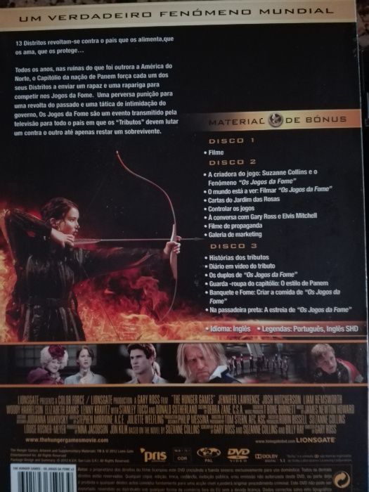 Filme The Hunger Games/Os Jogos da Fome Edição Prestígio c/ 4 postais