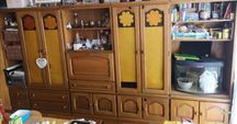 Solidne meble drewniane dębowe, meblościanka
