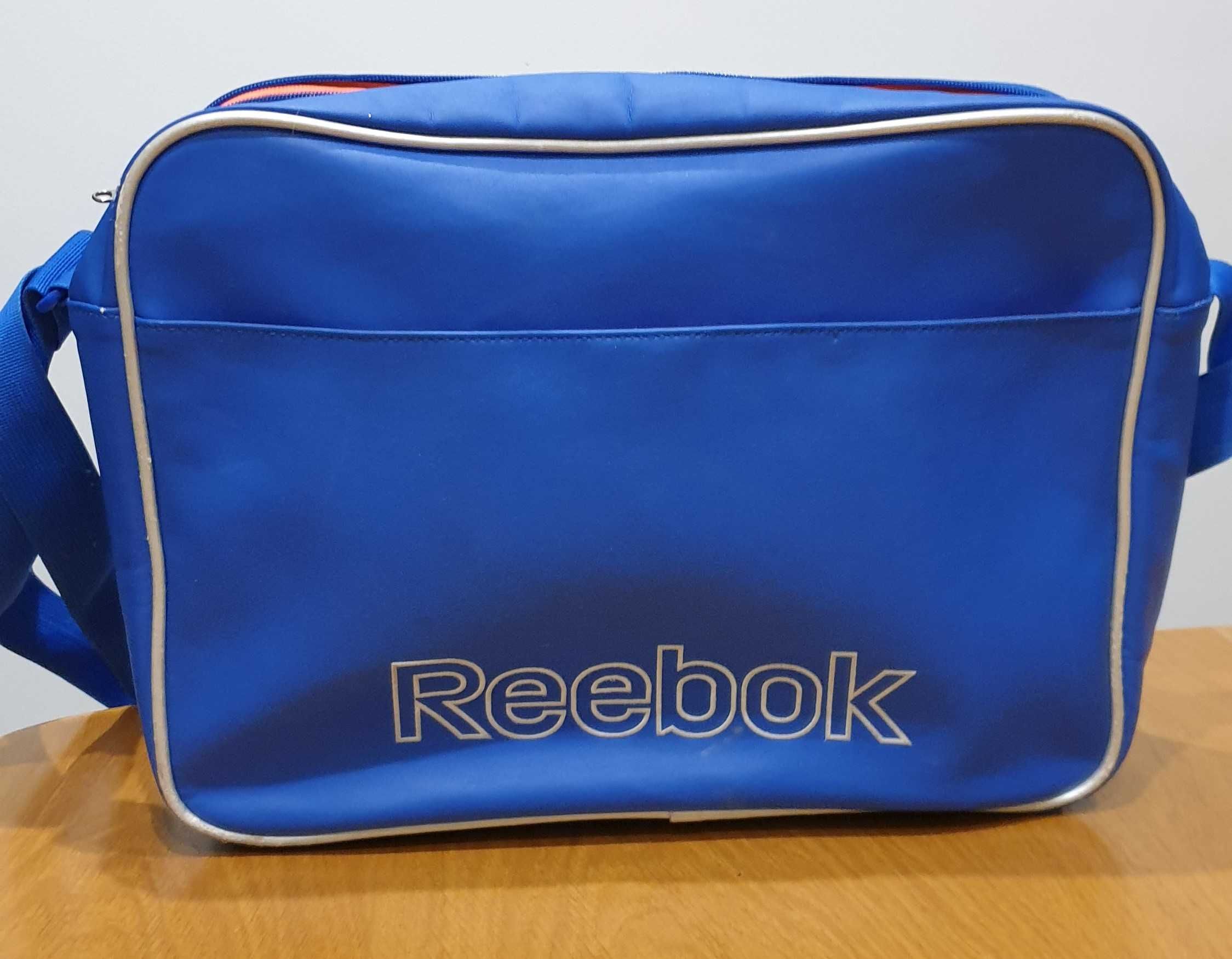torba na ramię Reebok, niebieska - oldskulowa - używana
