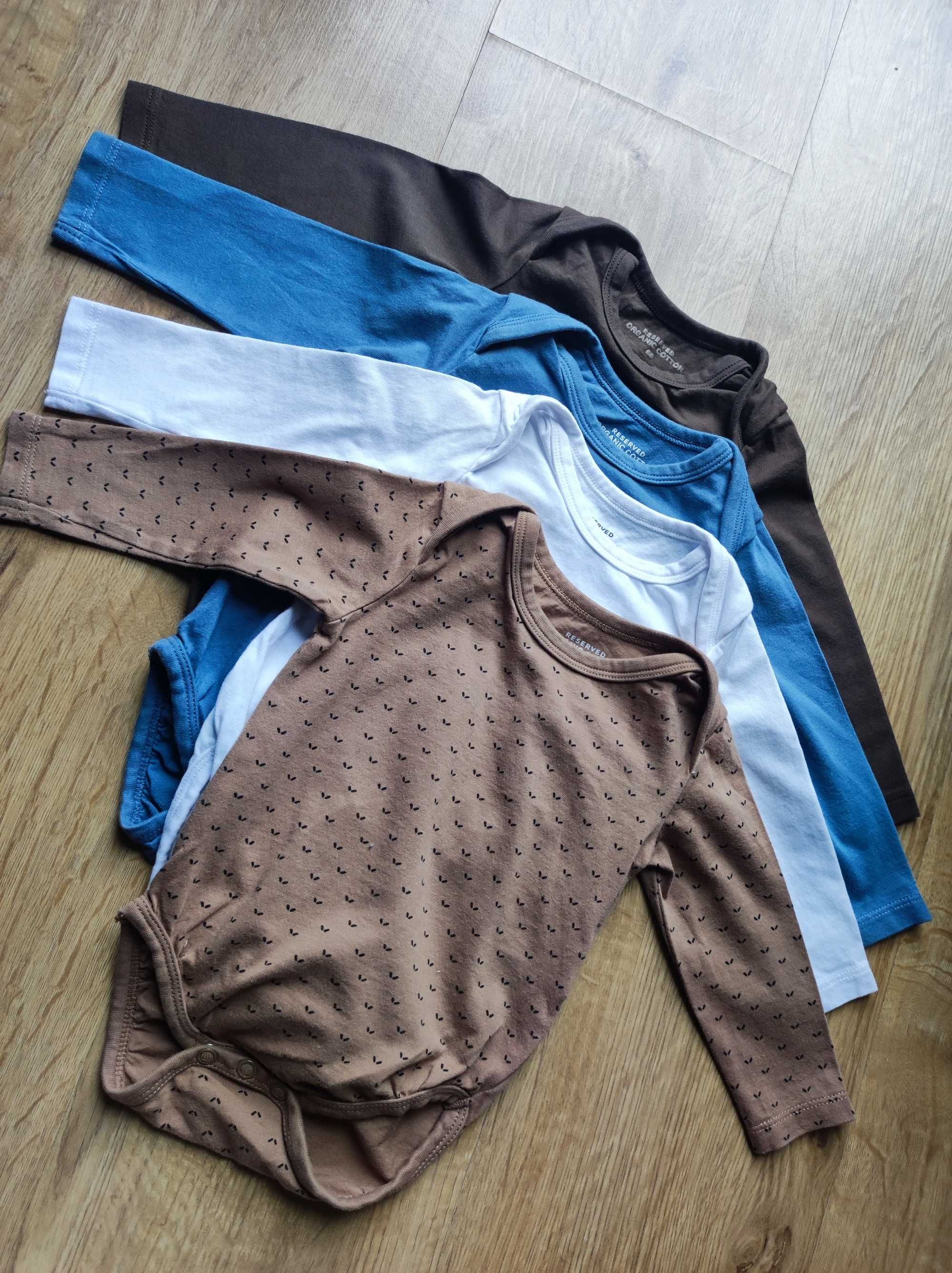 4 pack body z długim rękawem Basic Reserved r.68 unisex