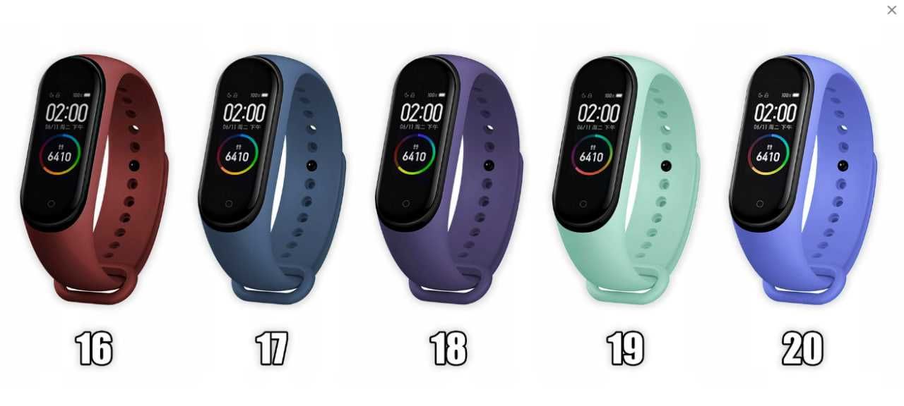 OPASKA do Xiaomi Mi Band 3/4 - 20 kolorów