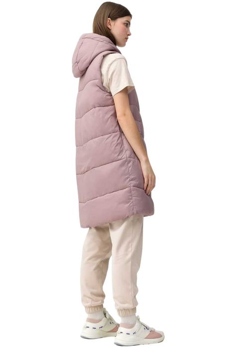 Długi bezrękawnik puch wypełnienie syntetyk damski 4F: różne rozmiary