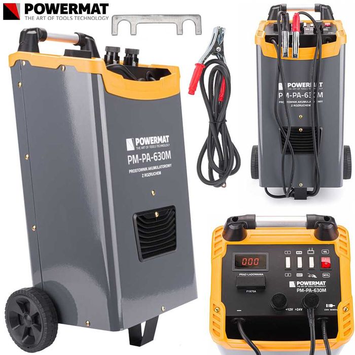 POWERMAT Prostownik Akumulatorowy Z Rozruchem 12v/24v 600a PM1097