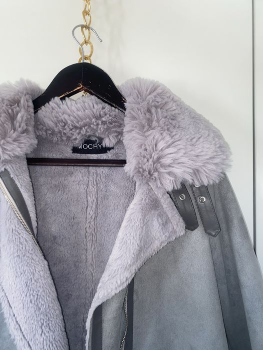 Kożuch wiosenny Mochy M z futerkiem