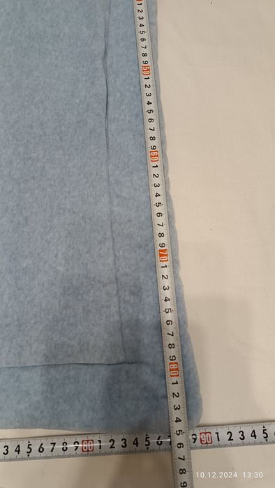 Ковдра з бантом на виписку з пологового, конверт демісезонний блакитни