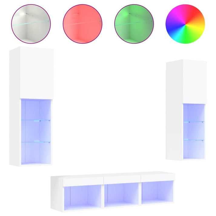 Móvel de TV Isabella - De Parede, Com Luzes Led - Design Moderno