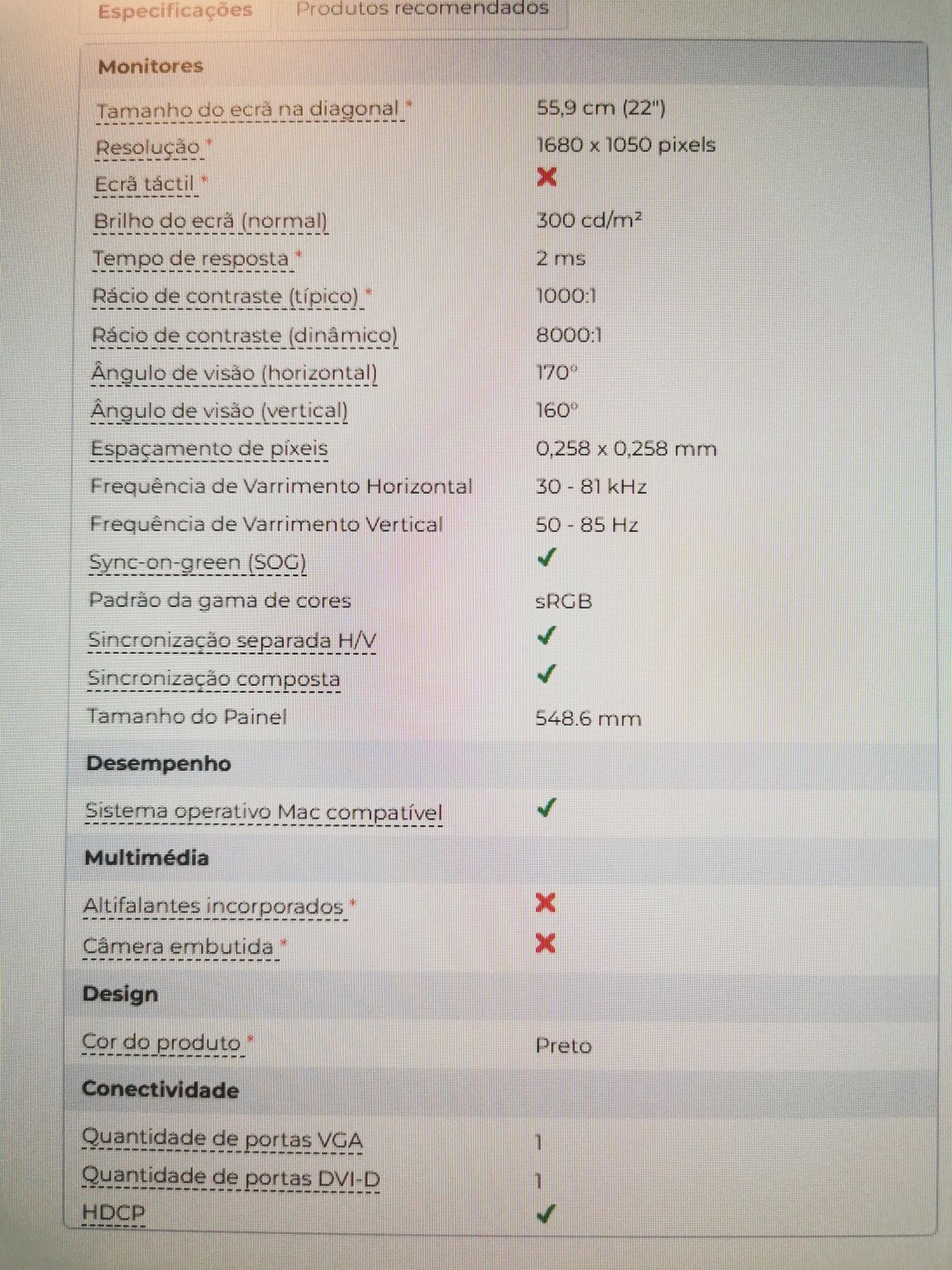 Monitor Samsung 22"