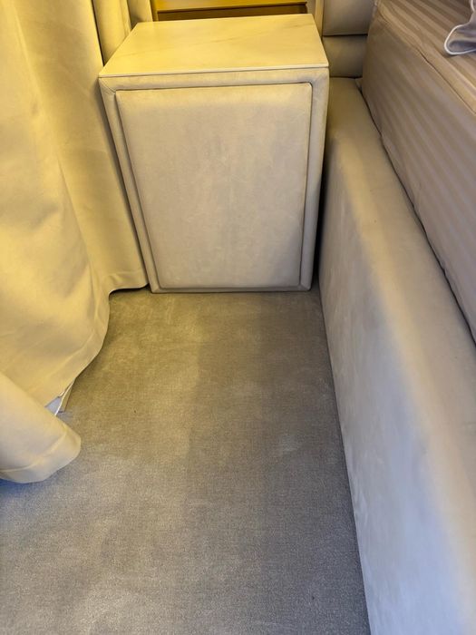 Szafka nocna 2 szt jasny beż tapicerowana velvet