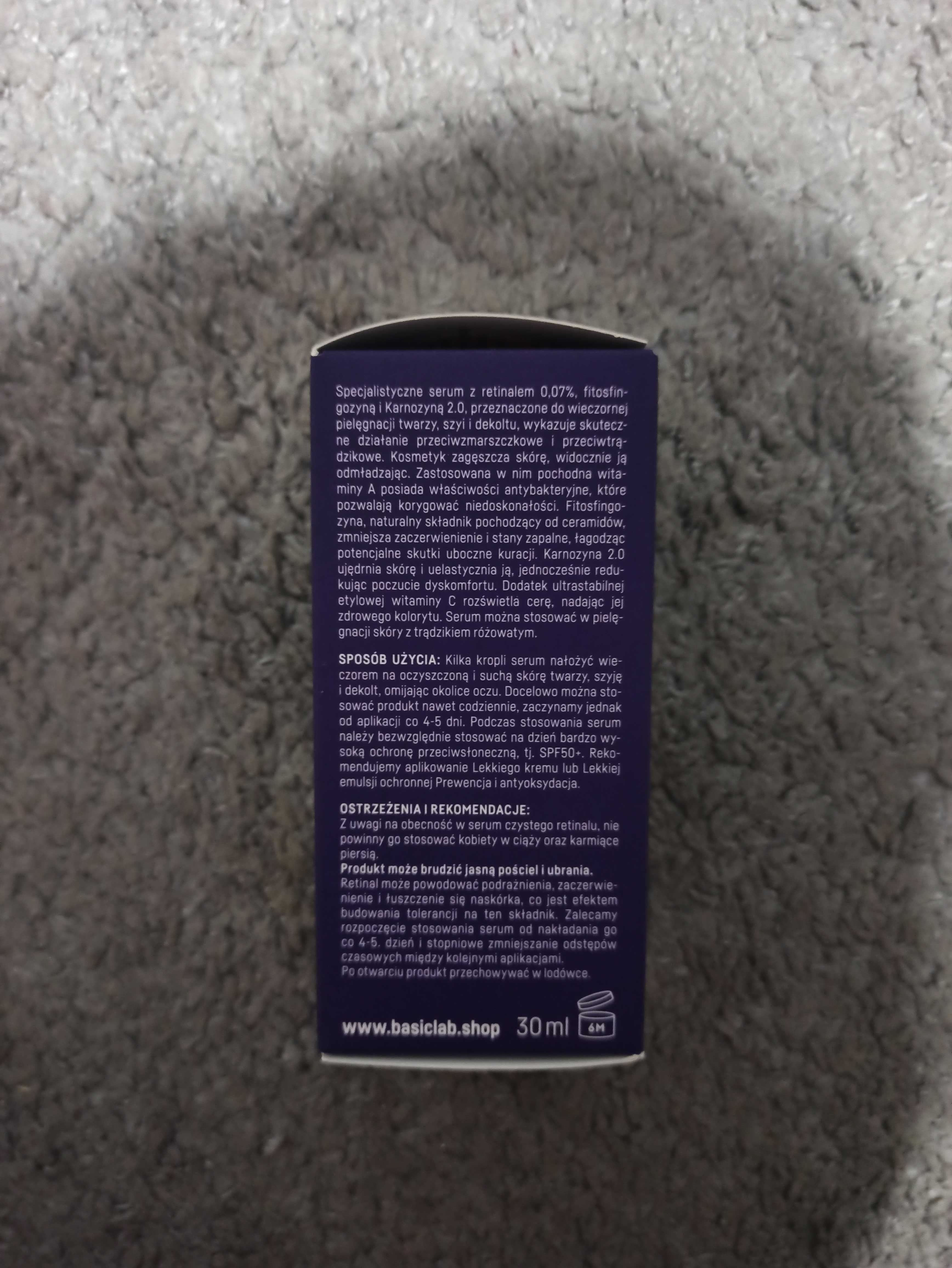 Nowe serum korygujące z retinalem 0.07% Basiclab